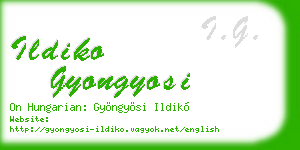 ildiko gyongyosi business card