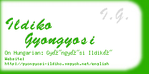 ildiko gyongyosi business card